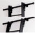 3.3FT(100cm) Hook on Rolling Library Ladder Hardware Kit with 87"(2.2M) Metal Ladder,Sliding Track Kit,Floor Roller with Brake