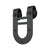 LWZH Single Barn Door Hardware Kit Horseshoe Hanger Roller Black Carbon Steel Flat Track System