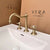 Tuqiu Bathroom Widespread Basin Faucet Brush Gold 8 inch Sink Mixer Brass Faucet Hot & Cold Classical