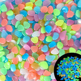 Luminous Pebbles Mix Colorful Glow in The Dark Rocks Outdoor Decor Stones for Fish Tank Planter Garden Yard Walkway Patio