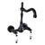 Black Oil Rubbed Brass Kitchen Sink Faucet Wall Mounted Double Handle Bathroom Basin Cold And Hot Mixer Tap Lnf861