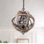 American Countryside Ball Shaped Wooden Chandelier Living Room Hallway Restaurant Bar Counter Retro E14 Chandelier