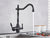 Kitchen Water Filter Faucet Dual Spout Filter Faucet Mixer 360 Degree Rotation Water Purification Feature Taps Crane