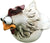 1Pc Funny Chicken Fence Decor Statues Resin Farm Yard