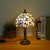 SOURA Tiffany Table Lamp American Retro Living Room Bedroom Lamp Luxurious Villa Hotel  Stained Glass Desk Lamp