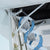 Carbon Steel Blue Manual Telescoping Upright Folding Attic Ladder