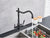 Kitchen Water Filter Faucet Dual Spout Filter Faucet Mixer 360 Degree Rotation Water Purification Feature Taps Crane