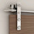 Sliding Door System Stainless Steel Sliding Barn Door Hardware Kit Rail System Industrial Track 4 Shape Rollers