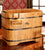 Heightened small bathroom bath wooden barrel, household bath barrel, toilet adult bath barrel