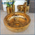 KEMAIDI Ceramic Bathroom Vessel Sink Gold with Faucet Porcelain Above Counter Luxury Vessel Sinks for Bathrooms