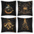 4pcs Christmas Plush Throw Pillow Covers - Contemporary Style, Printed Design, Suitable for Various Room Types, Zipper Closure