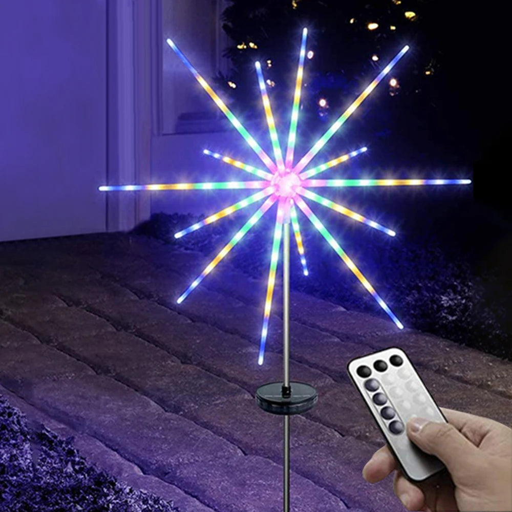 LED Solar Fireworks Light Outdoor Meteor Horse Lamp Garland IP65 Waterproof String Lights Garden