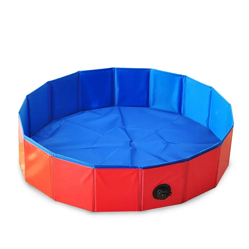 Foldable Dog Bath Swimming Pool Plastic Collapsible Kids Pool PVC Foldable Indoor and Outdoor for Dogs Cats Kid Portable Dog Tub