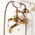 Bathroom Shower Set Wall Mount Bath & Shower Faucet Antique Brass Dual Handle W/Tub Hot and Cold Mixer Tap Ktf312