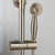 KEMAIDI Wall Mounted Shower Faucets Set Nickel Brushed Adjustable Rain Shower Bar Cold and Hot Water Mixer Shower sets