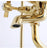 Luxury Brass Bathroom bathtub Faucet set floor Decked American style shower faucet set gold chrome High Quality