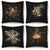 4pcs Christmas Plush Throw Pillow Covers - Contemporary Style, Printed Design, Suitable for Various Room Types, Zipper Closure