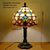 SOURA Tiffany Table Lamp American Retro Living Room Bedroom Lamp Luxurious Villa Hotel  Stained Glass Desk Lamp