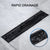 20-100cm Black Side Outlet Shower Drain Stainless Steel Bathroom Floor Drainage Linear Waste Drain Cover Roof Kitchen Accessory