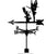 Metal Weathervane,Wind Vane,Dairy Cattle Iron Wind Direction Indicator,Villa Garden Roof Buildings,House Outdoor Decoration