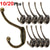 10/20Pcs Retro Clothes Hooks Wall-mounted Metals Coat Rack Double-headed Home Storage Hanger for Bedroom Bathroom Towel Key Bag