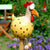 Funny Chicken Fence Decor Resin Statues Home Garden Farm Yard Decorations Hen Sculpture Art Craft Courtyard