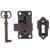 Antique Iron Door Lock Drawer Jewelry Wood Box Cabinet Wardrobe Cupboard Door Lock + Key Furniture Hardware