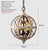 American Countryside Ball Shaped Wooden Chandelier Living Room Hallway Restaurant Bar Counter Retro E14 Chandelier