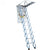 Carbon Steel Blue Manual Telescoping Upright Folding Attic Ladder