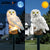 Solar light owl animal sculpture solar courtyard light solar LED outdoor garden decoration light waterproof