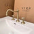 Bathroom Widespread Basin Faucet Brush Gold 8 inch Sink Mixer Brass Sink Faucet Hot & Cold Classical Wash Faucet Water Tap