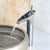 KEMAIDI Grey Bathroom Basin Faucet Wine Glass Style Single Lever Waterfall Faucets Hot and Cold Water  Mixer Deck Mounte Taps