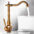 Senlesen Antique Brass Bathroom Basin Faucet 360 Swivel Spout Bathroom Sink Faucets