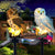 Solar light owl animal sculpture solar courtyard light solar LED outdoor garden decoration light waterproof