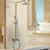 KEMAIDI Wall Mounted Shower Faucets Set Nickel Brushed Adjustable Rain Shower Bar Cold and Hot Water Mixer Shower sets