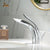 ZGRK Basin Faucets Elegant Bathroom Faucet Hot and Cold Water Basin Mixer Tap Golden Finish Brass Toilet Sink Water Tap White