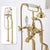 Luxury Brass Bathroom bathtub Faucet set floor Decked American style shower faucet set gold chrome High Quality