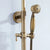 Three Functions Bathroom Rain Shower System, Two Handle, Antique Brass Finish, F83-A1, Solid Brass