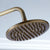 Three Functions Bathroom Rain Shower System, Two Handle, Antique Brass Finish, F83-A1, Solid Brass