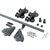 8FT(244cm)  Retractable Sliding Library  Hardware Kit No Ladder，Round Tube Rolling Ladder Track， Floor Roller with Brake