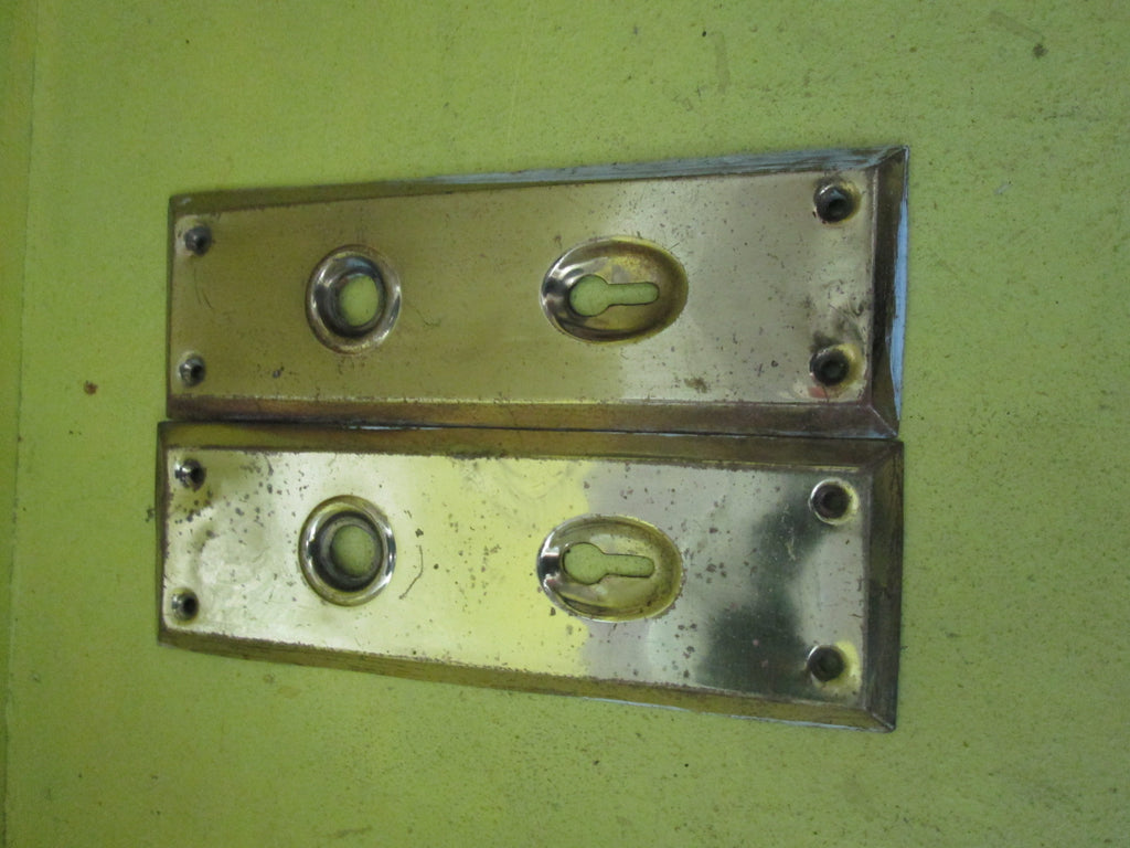 Rectangle Brass over Copper Door Plates 150L x 57W x 8D