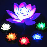 Solar Powered LED Artificial Lotus Shape Floating Fountain, & Pond  Pool Light